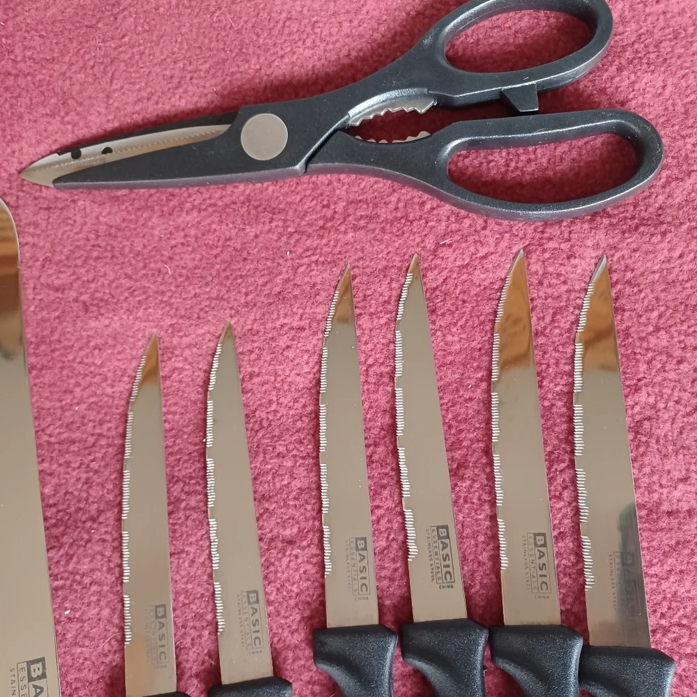 Kitchen knife set, Basic Essentials 12 pc. Set